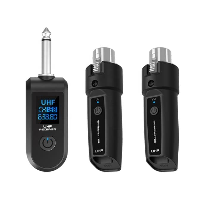 kh Wireless Microphone Converter Rechargeable XLR Transmitter & Receiver Compact UHF Wireless Mic System for Dynamic Microphones