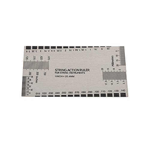 Bnineteenteam Guitar String Gauge,String Action Ruler Gauge Tool With Fret Protectors Set Ruler Gauge Measuring Tool For Guitar