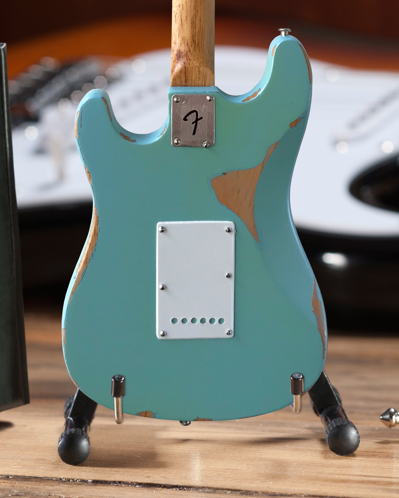 Officially Licensed Kenny Wayne Shepherd Mini Fender™ Strat™ Crossroads Blue Guitar Model