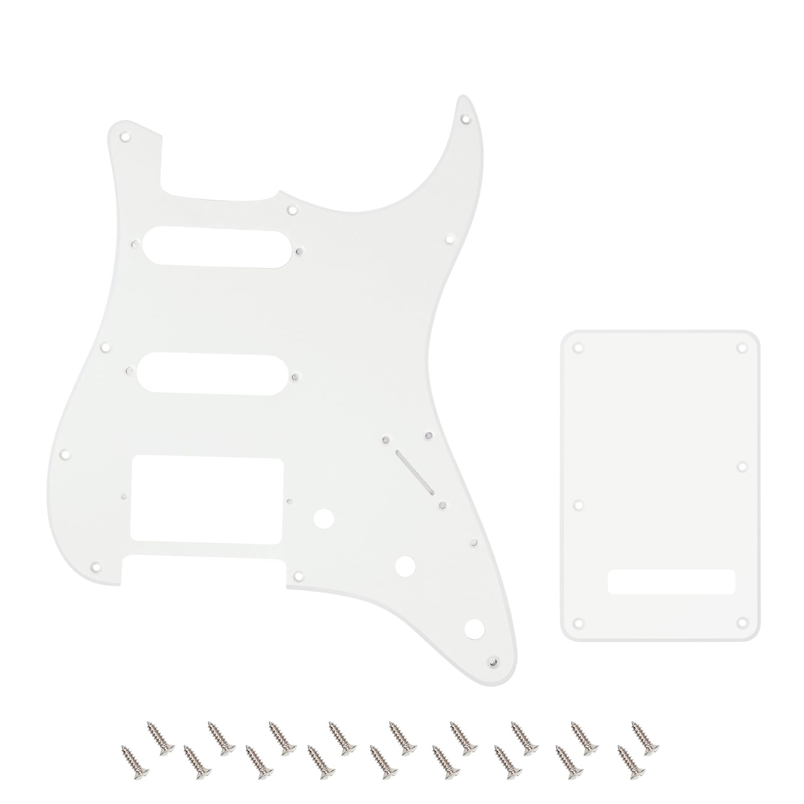Banworks 1Ply Strat Hss Pickguard 11-Hole Ssh Pickguard Scratch Plate With Backplate 6-Hole Trem Tremolo Cover Set For Usa/Mexic