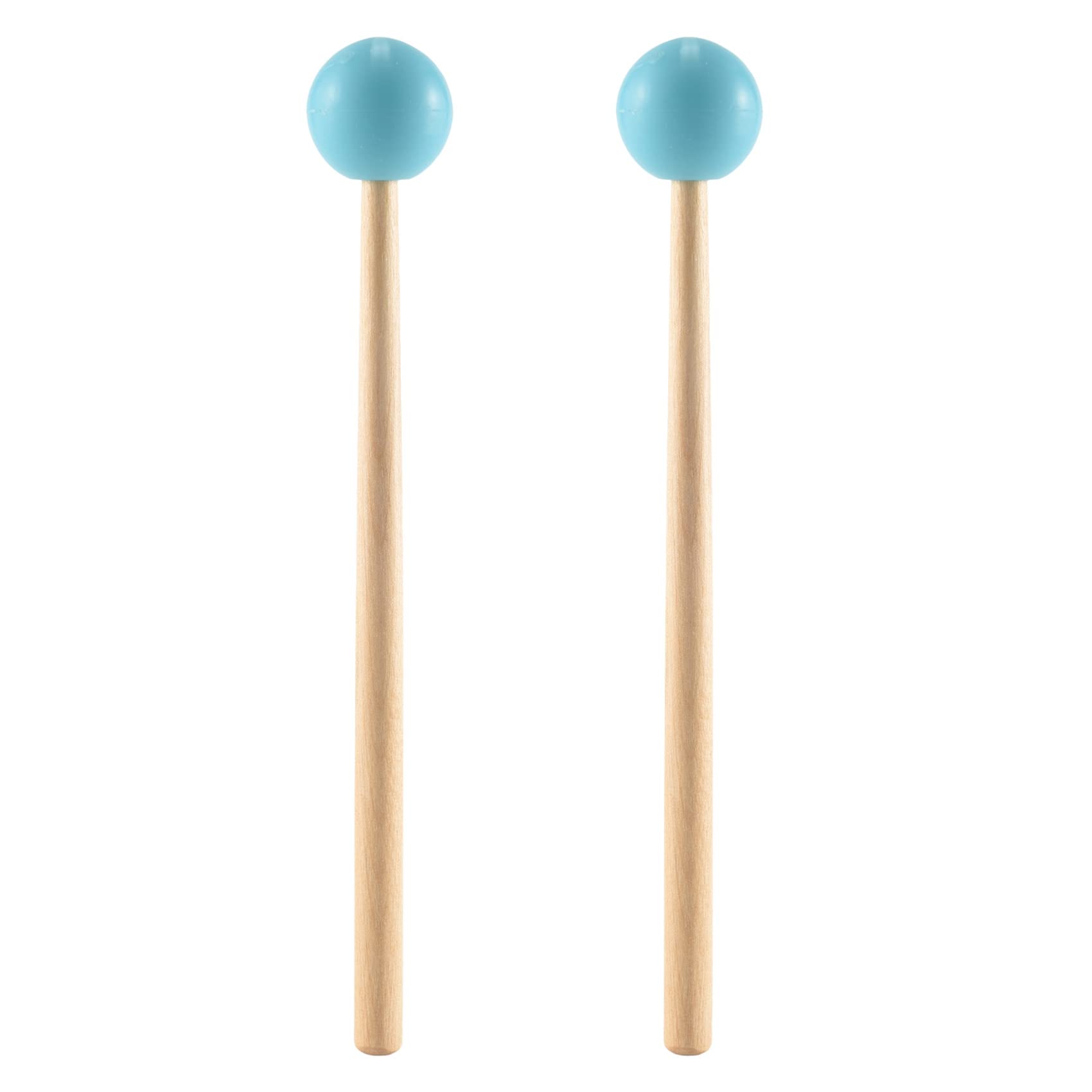 2Pcs Rubber Sticks Wood Handle Mallets for Glockenspiel Xylophone Music Instruments Parts Green