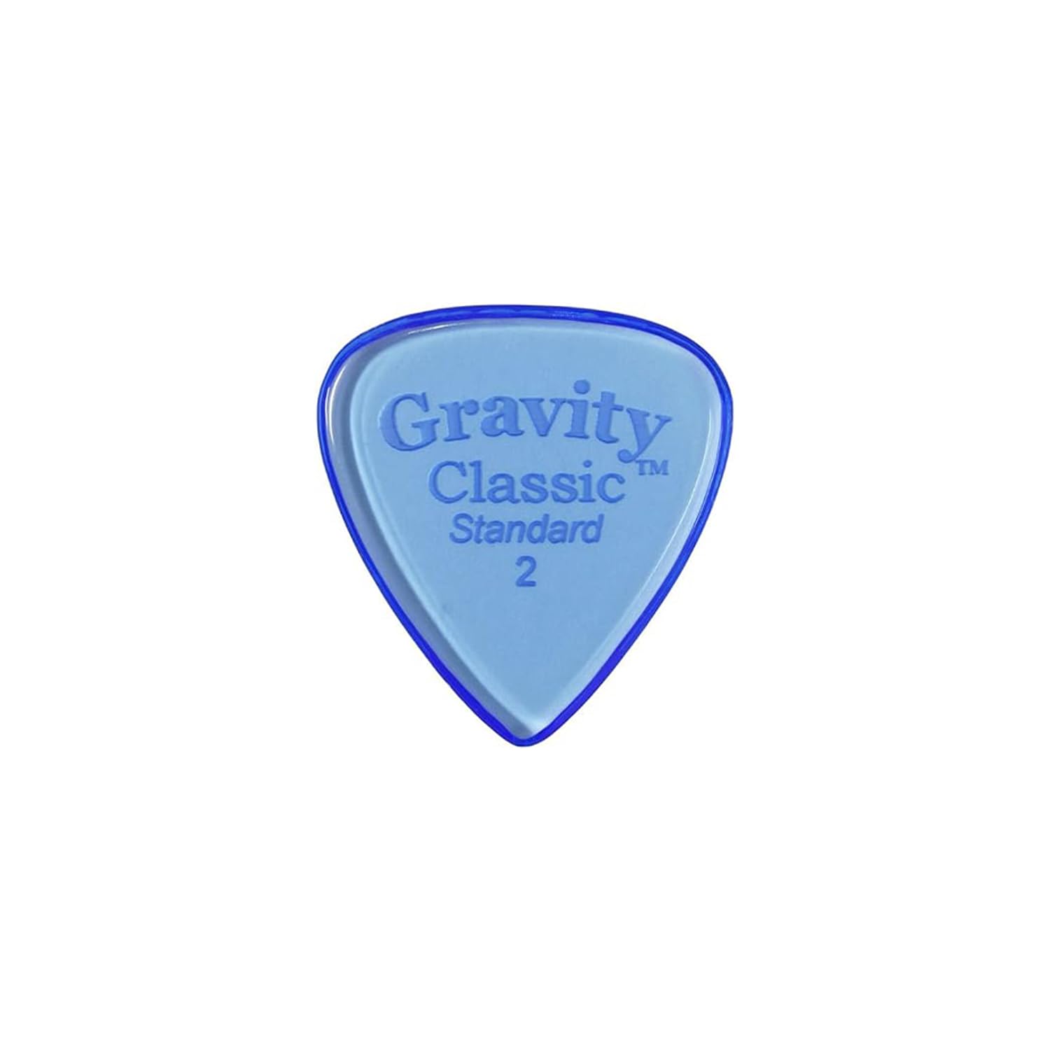 Gravity Picks Classic Guitar Pick - Polished By Professionals - Made Of Acrylic - 2.0Mm Thickness - Blue