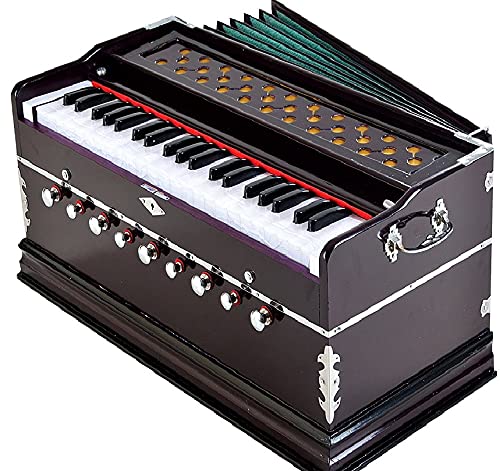 Sitting Style Best Harmonium 9 Stopper, Chudidaar Bellow, 42 Key, Two Reed, Bass Male, Harmonium With Cover