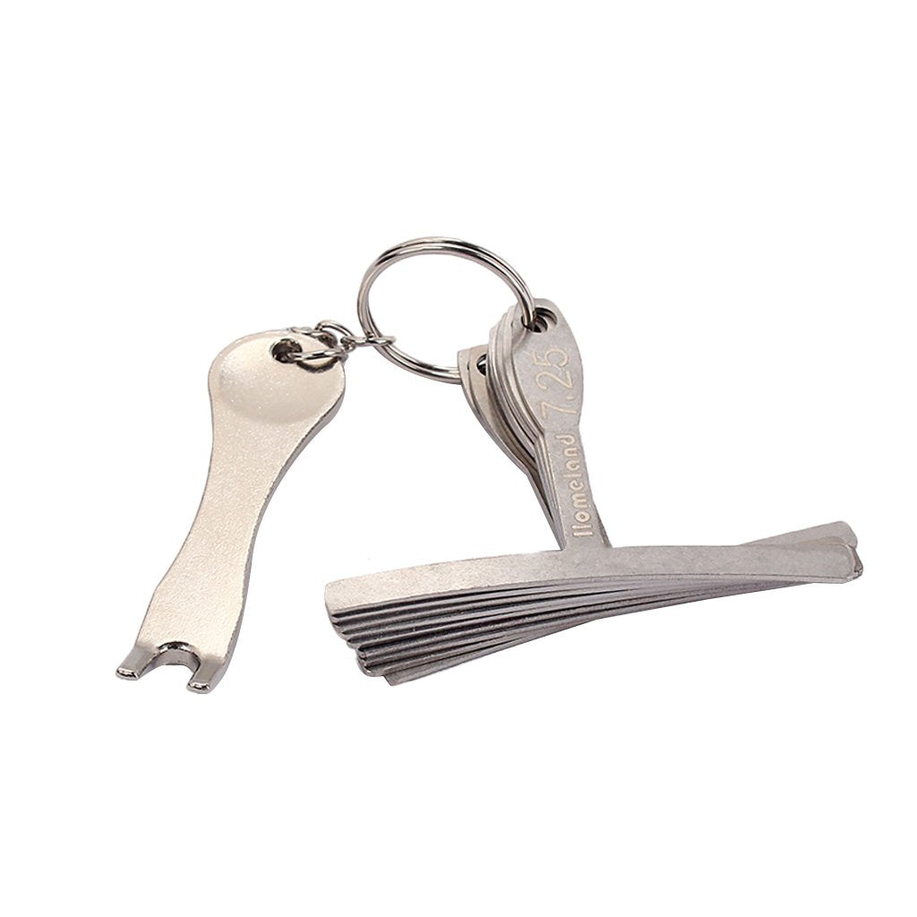 Alnicov 9Pcs Guitar Understring Radius Gauge with Pin Puller Set Luthier Setup Tools for Guitar Bass Fretboard Measurements and