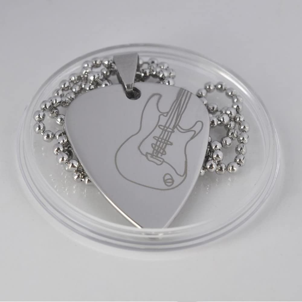 Guitar Pick Necklace , Stainless Steel Guitar Picks, Music Note Pendant Jewelry, Guitar Picks Plectrum, Guitar Accessories For M