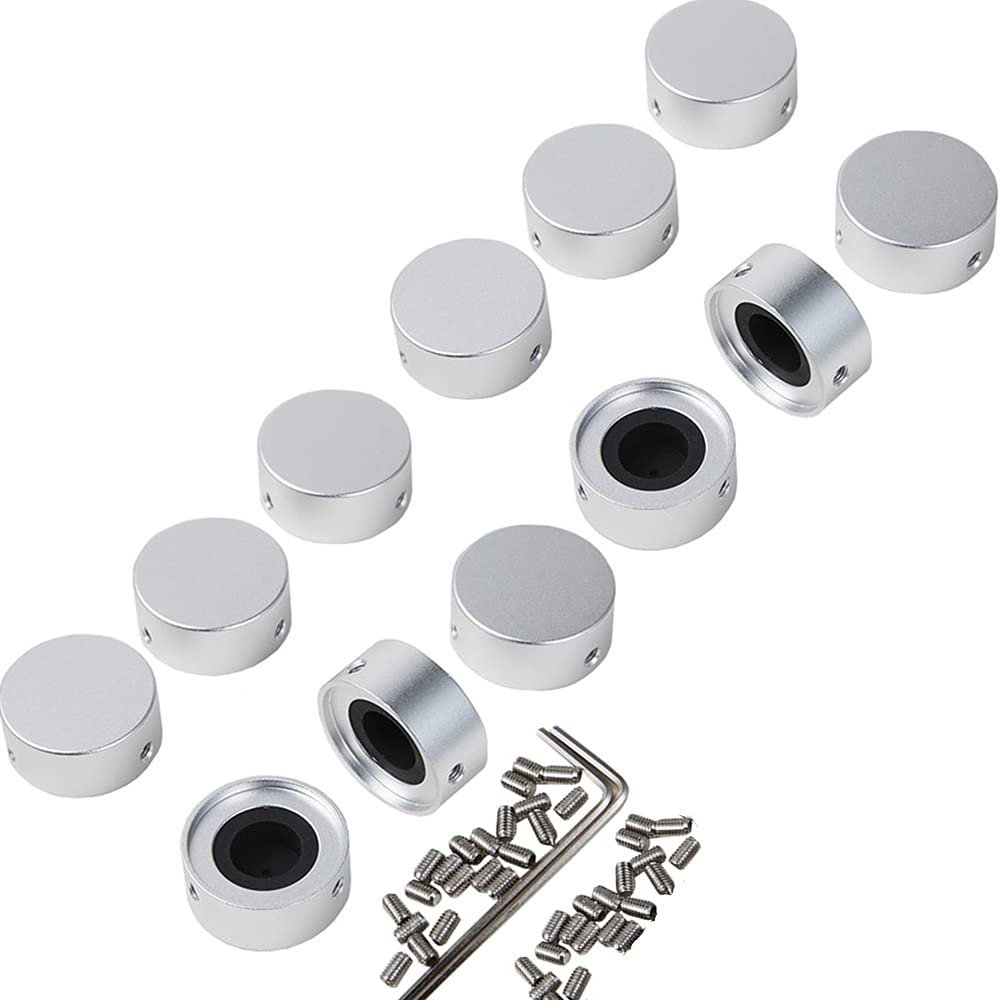 Solutek Metal Footswitch Topper With 3 Screws And Rubber Insert Fit Firmly On Common Pedal Switch(3/8''10Mm) Increase Accuracy A