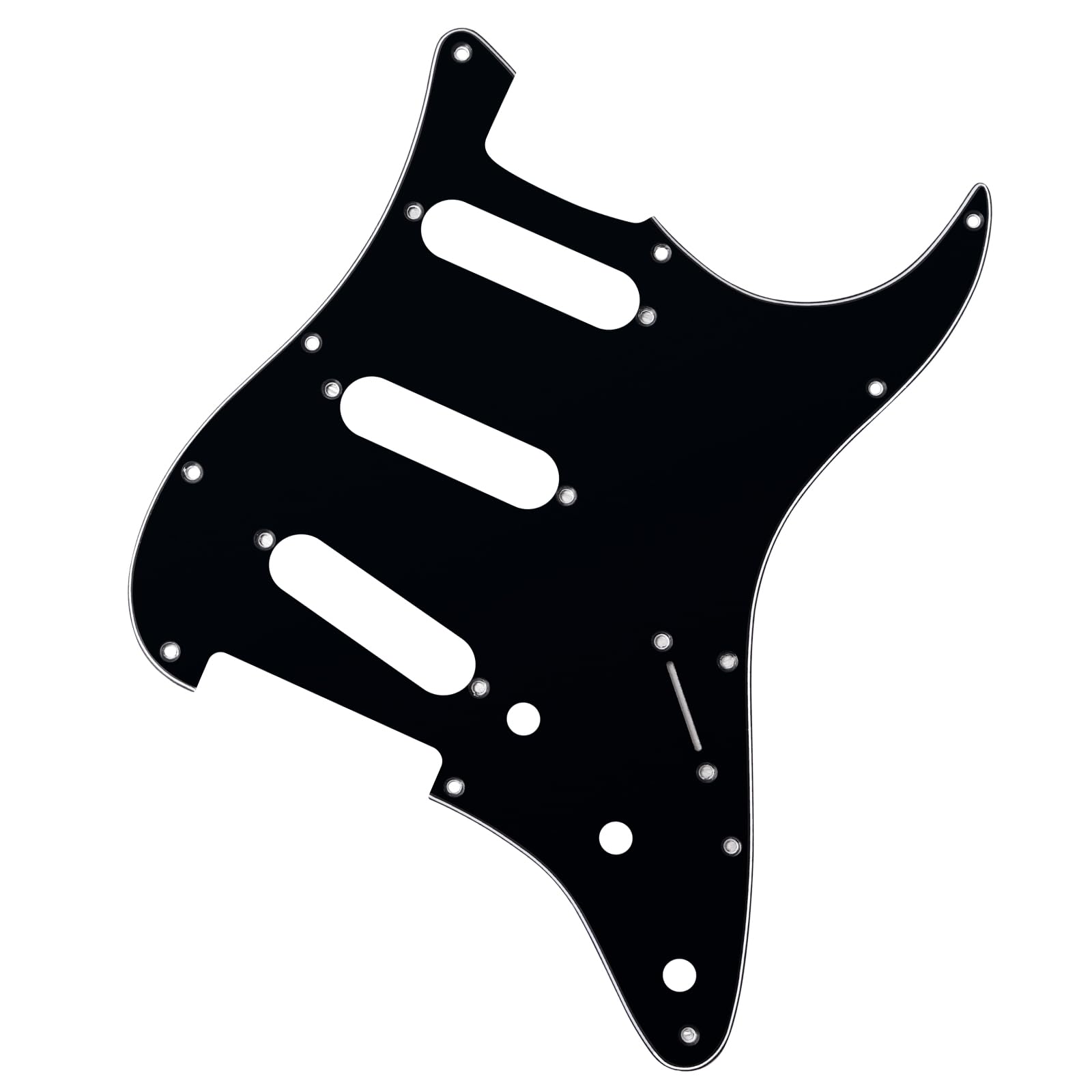 Banworks 3 Ply Strat SSS Pickguard 11-Hole Electric Guitar Pickguard Scratch Plate for USA/Mexican Fender Modern Style Standard