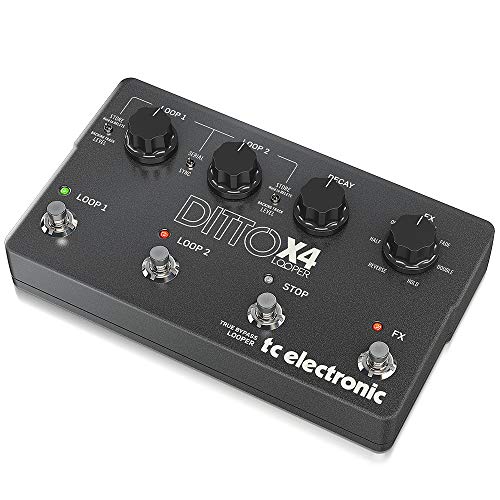 TC Electronic DITTO X4 LOOPER Simple and Intuitive Dual-Track Guitar Looper Pedal with Powerful Loop Effects