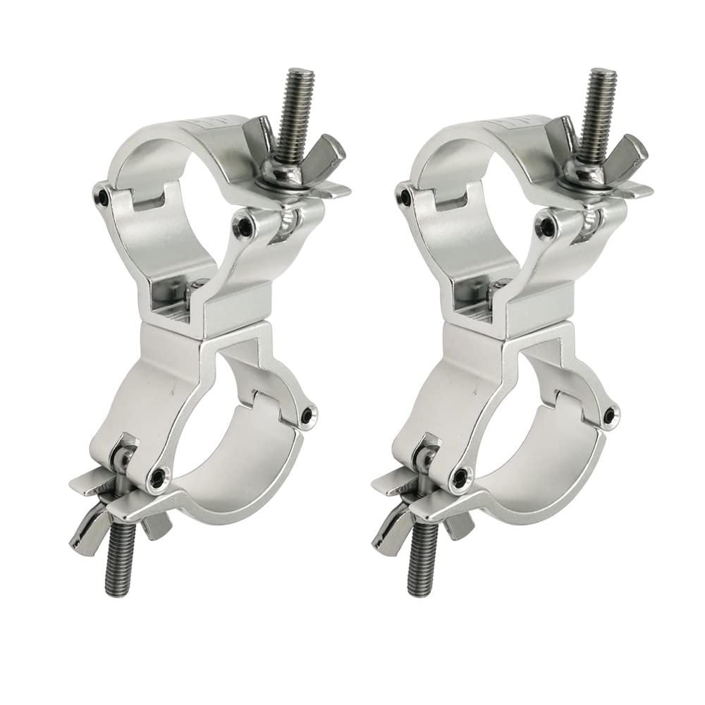 2Inch Truss Swivel Clamp Aluminum Alloy Stage Lighting Truss Swivel Coupler Clamp Heavy Duty 220Lbs Fit Pipe 48-51mm/1.89-2 Inch
