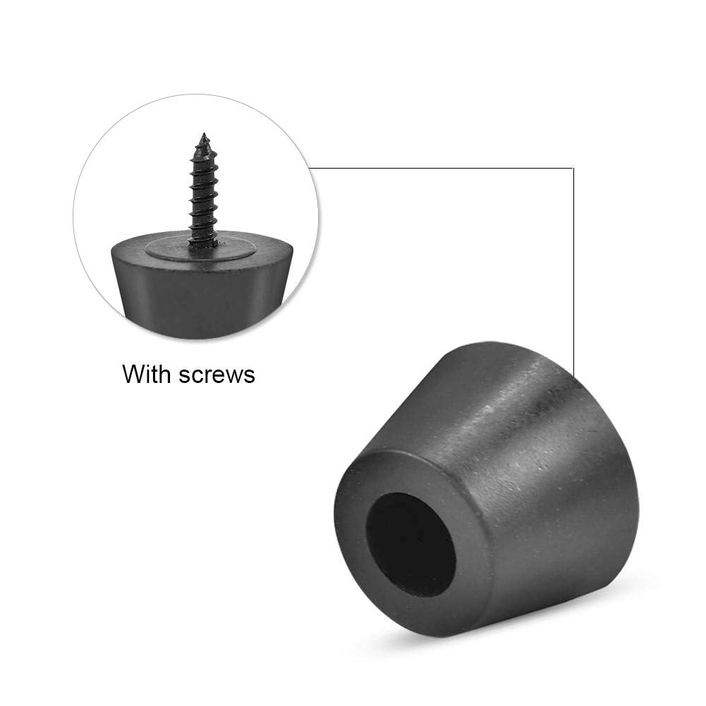 Yosoo- Round Rubber Feet Bumpers, Anti Scratch Screw-on Round Black Rubber Feet Bumpers Pads 8 Pcs 30x20mm Rubber Feet Anti-Vibr