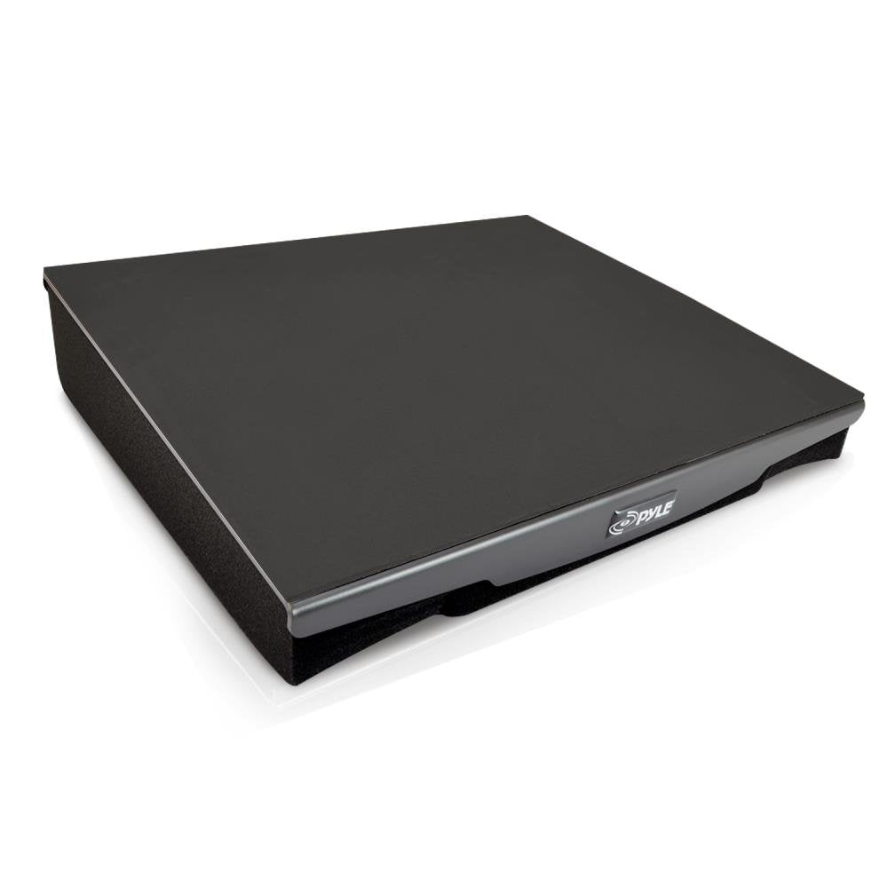 Pyle Sound Dampening Speaker Riser Foam - Audio Acoustic Noise Isolation Platform Pads Recoil Stabilizer W/ Rubber Base Pad For