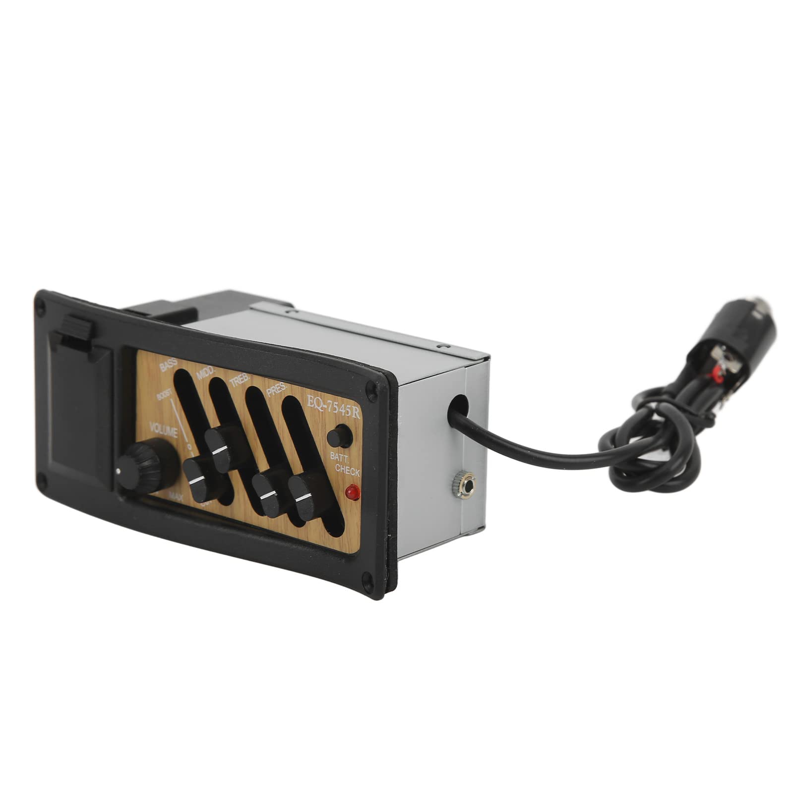 Acoustic Guitar Pickup, Acoustic Guitar Preamp 4 Band Eq Equalizer System Wood Grain Color 7545R Pickup