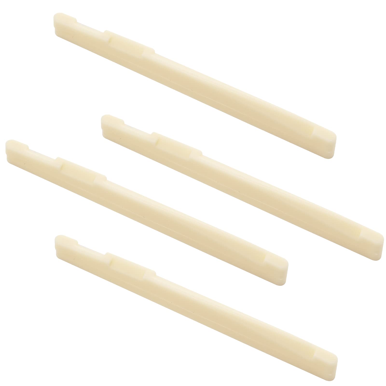 Litoexpe 4 Pcs Acoustic Guitar Bridge Saddles, Fit For 74Mm & 72Mm Bridge Slot, Bone Original Color