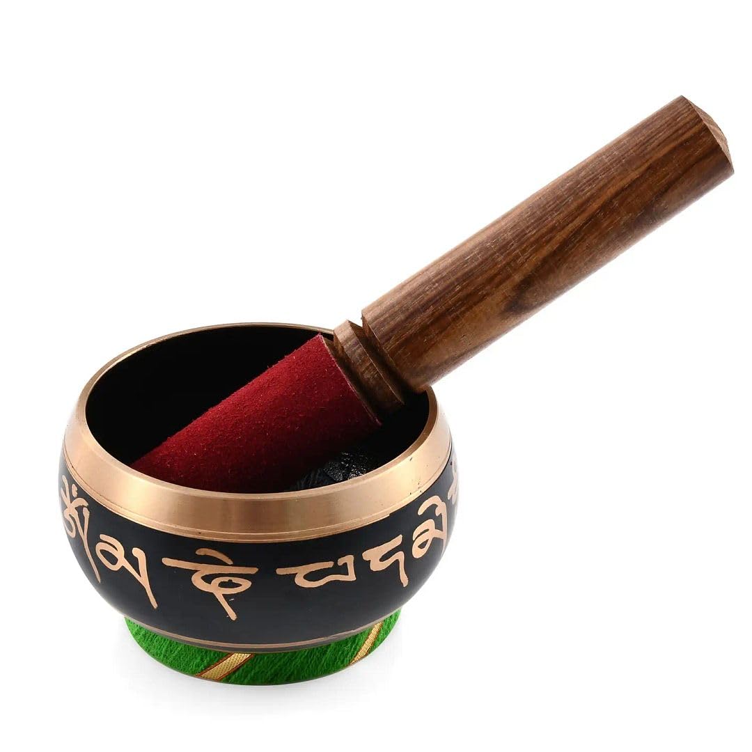 SHOP LC DELIVERING JOY Handmade Tibetan Singing Bowl Buddhist Mantra Sound Bowl Set Meditation Yoga Stress Relief Birthday Gifts