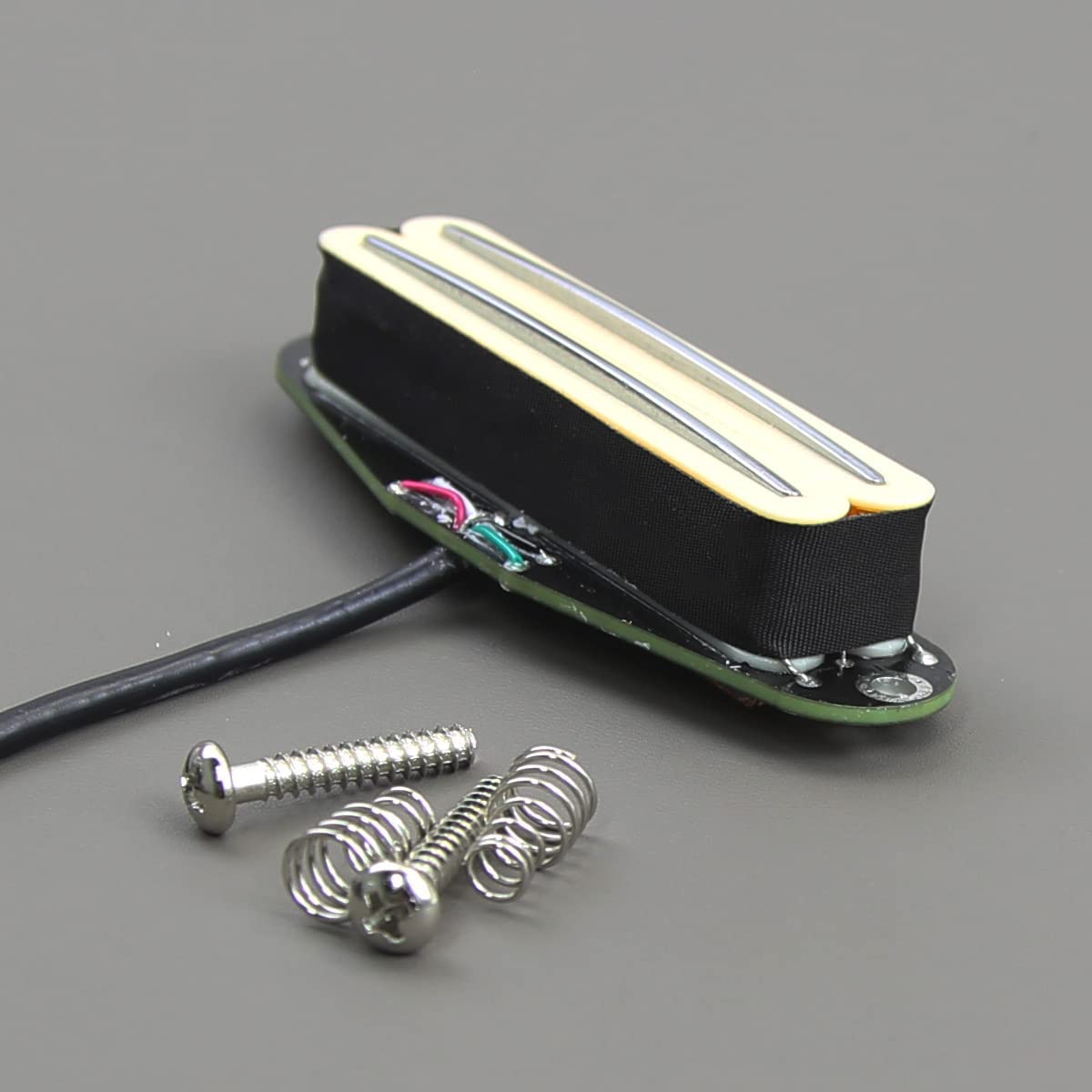 FLEOR Dual Hot Rail Humbucker Single-Coil-Sized Guitar Humbucker Pickup(13-14K) Cream Fit Fender Strat Squier Tele Electric Guit