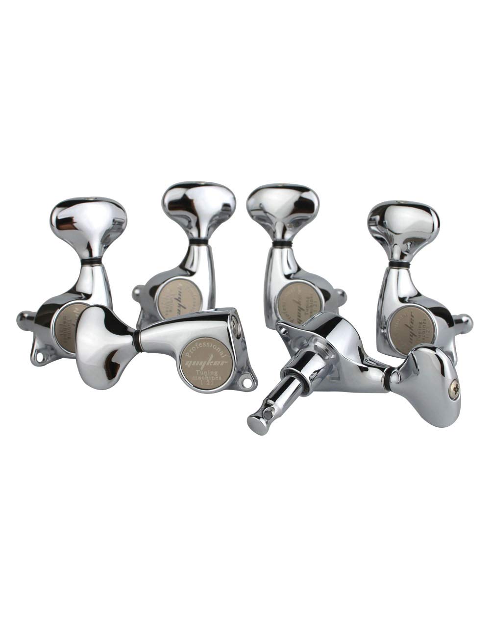 Guyker 6Pcs Guitar Machine Heads (3L + 3R) - 1:21 Sealed Tuning Key Pegs Tuners Set Replacement for ST Tele SG Style Electric or