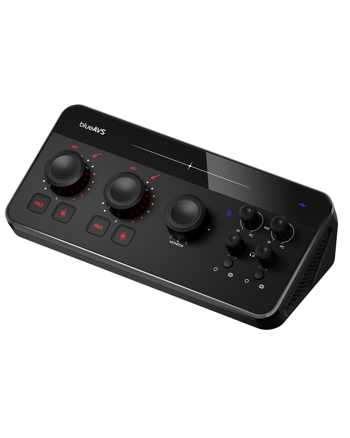 Blueavs Ar013 Usb Audio Interface - 24Bit/192Khz Studio Recording Interface With Midi, Usb-C & 48V Phantom Power For Guitar, Pod