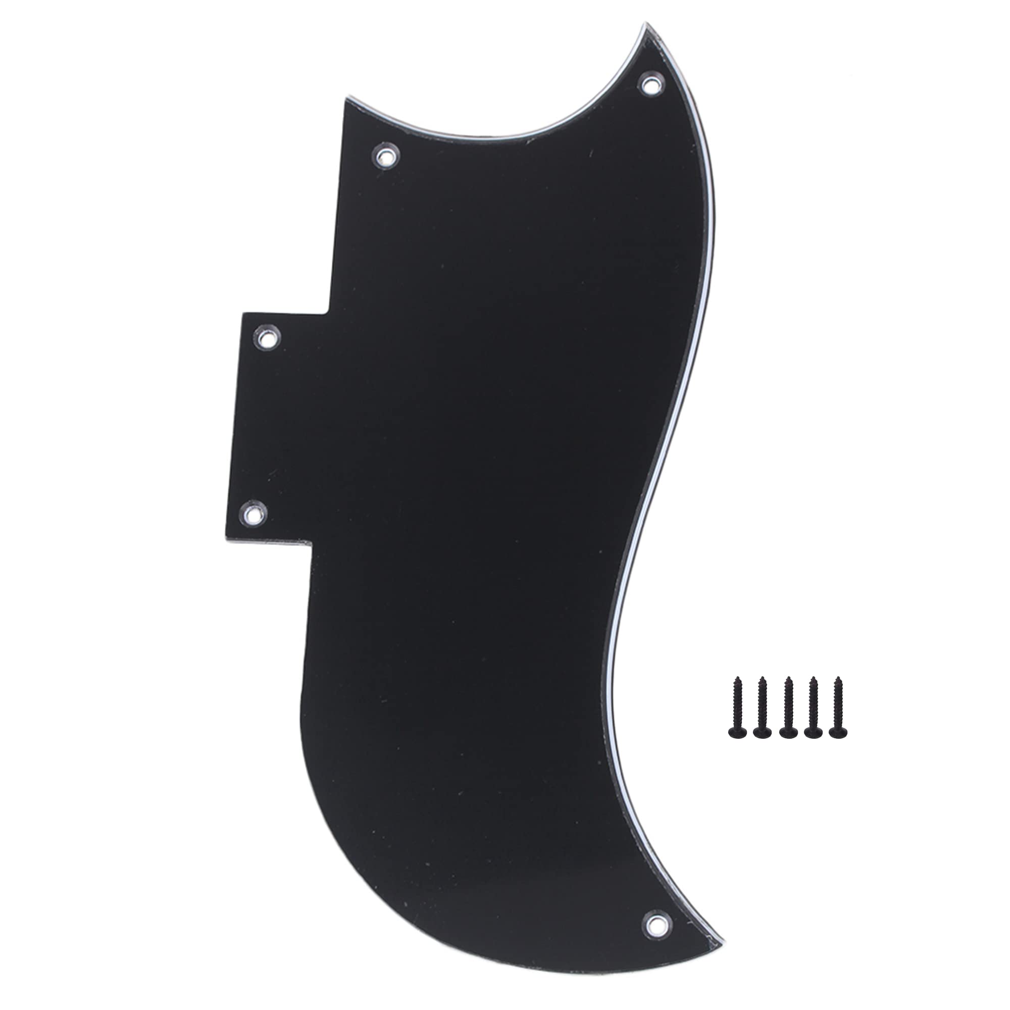 Pickguard For Sg 3-Ply Black 2-Humbucking 5 Holes Guitar Pickguard