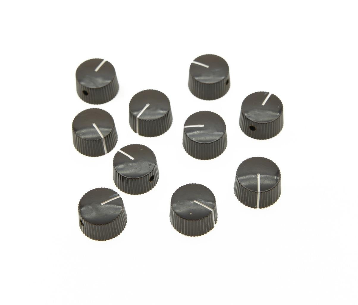 Kaish 10Pcs Brown Vintage Barrel Guitar Amplifier Knob Round Knobs With Set Screw