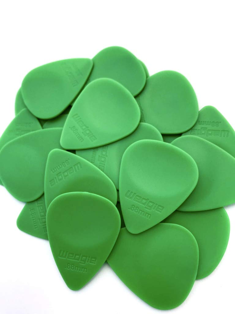 Wedgie WDPP88 0.88mm Wedgie Delrin Pick, 12 Pack, Green