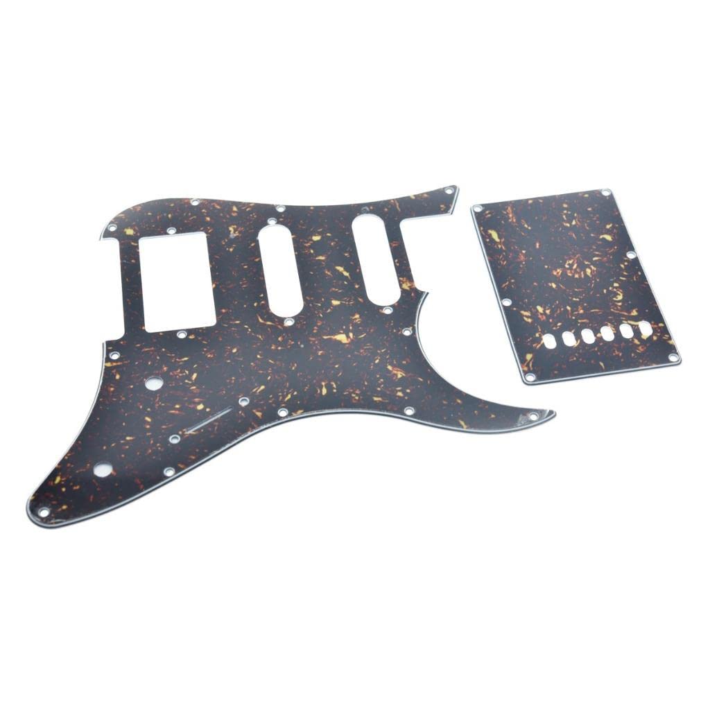 KAISH Guitar HSS Pickguard and Tremolo Trem Cover Back Plate fits Yamaha PACIFICA Guitar Dark Tortoise