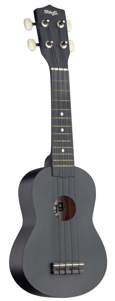 Stagg US-NIGHT Soprano Ukulele with Black Nylon Gig Bag - Black