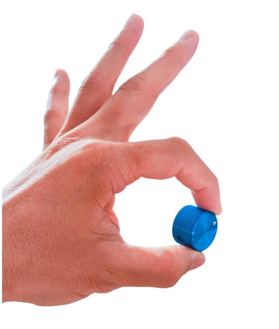 Szliyands 5 Pack Aluminum Rotary Electronic Control Potentiometer Knob,for 0.23'' Diameter Shaft, 0.98'' Dia, 0.61'' H, Guitar K