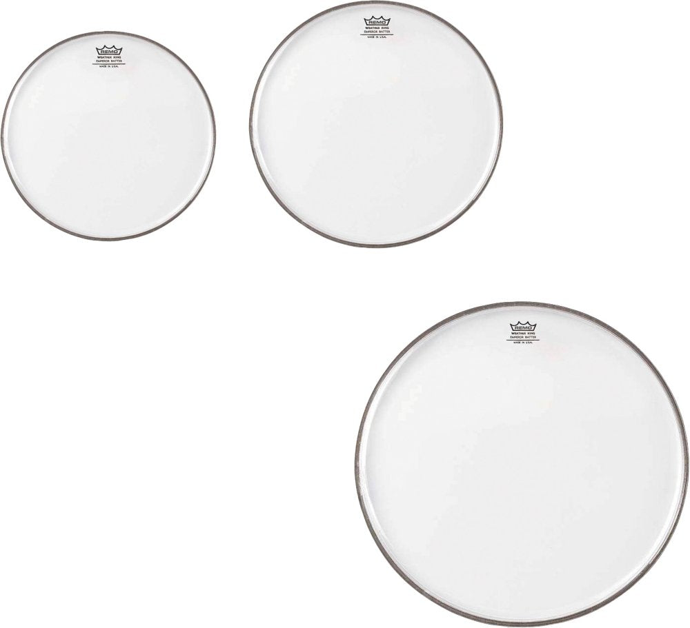 Remo PP-1420-BE Emperor Clear Tom Drumhead Pack - 10, 12 & 16