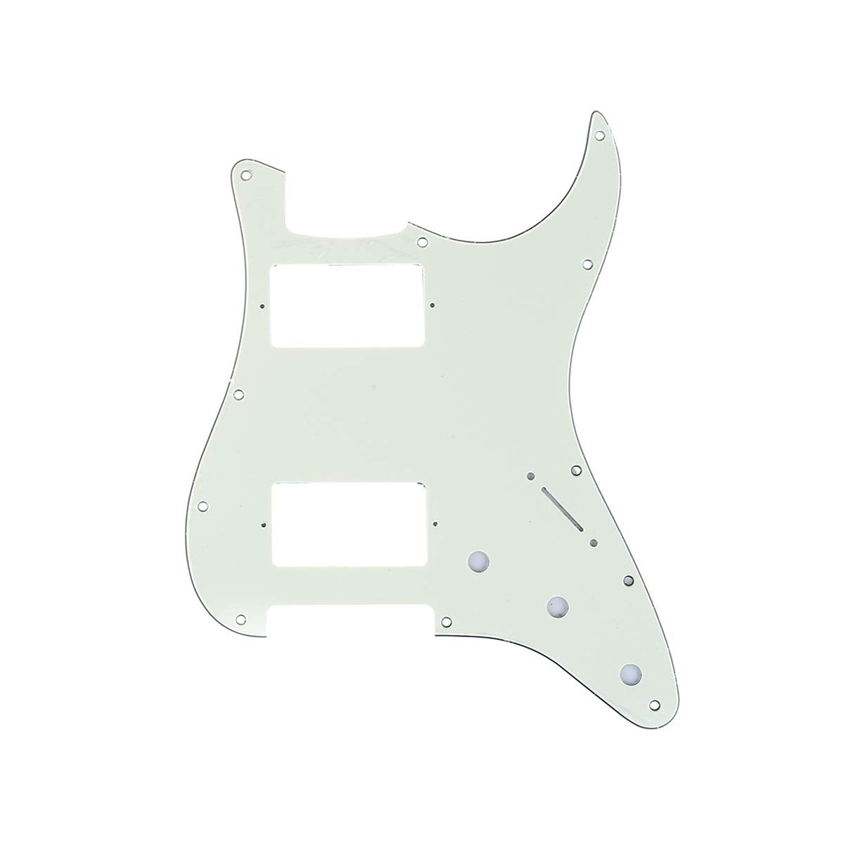 Musiclily Pro 11 Hole Hh Guitar Strat Pickguard Humbucker For American/Mexican Fender Standard Stratocaster Modern Style, 3Ply I