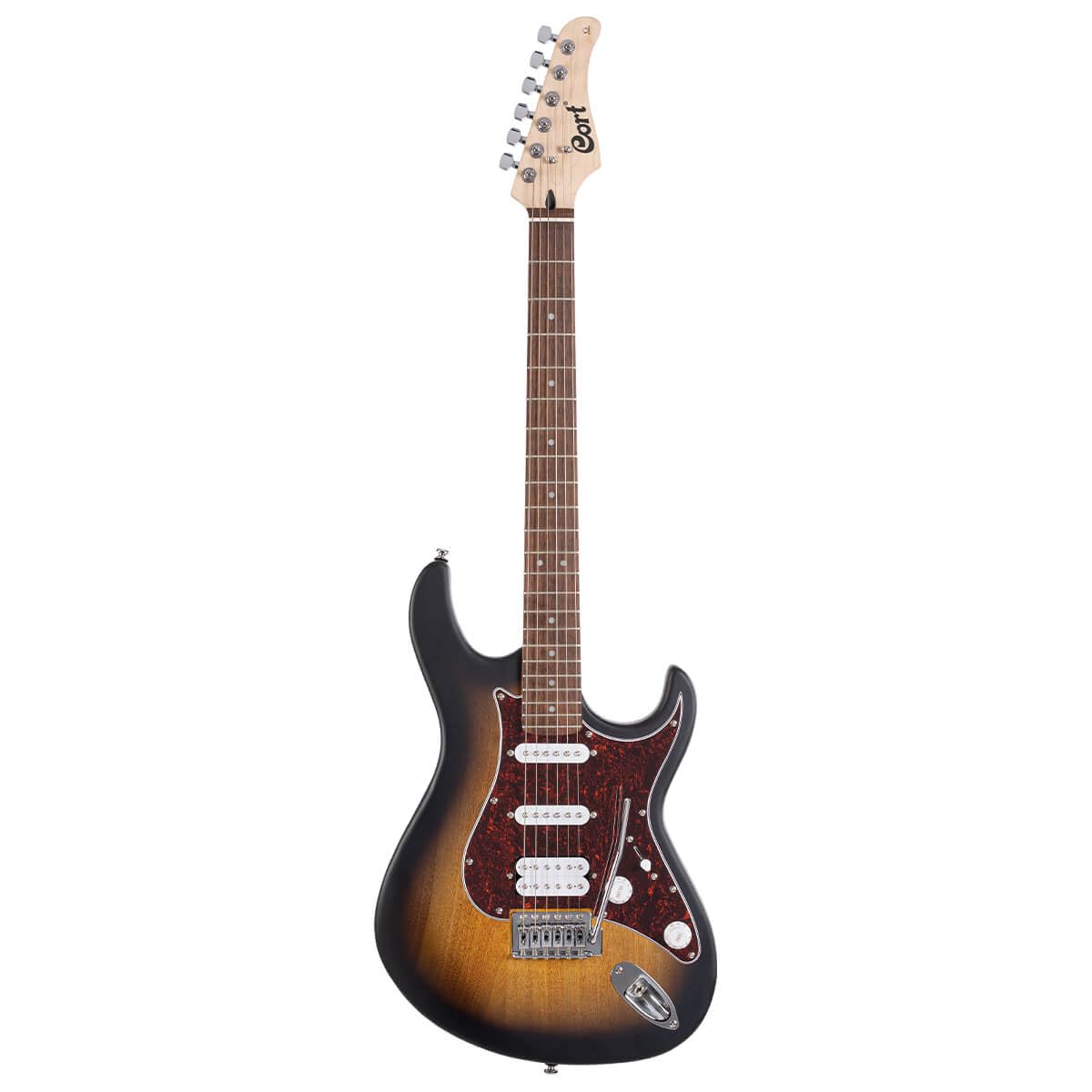Cort G115Se 2Ts Electric Guitar  Double Cutaway, H-S-S Pickup Configuration, Beveled Heel & Satin Neck Finish