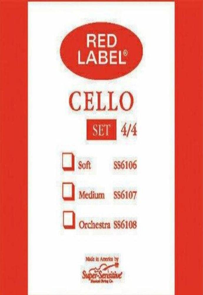 Super Sensitive Steelcore 4/4 Cello Strings: Set (6107)