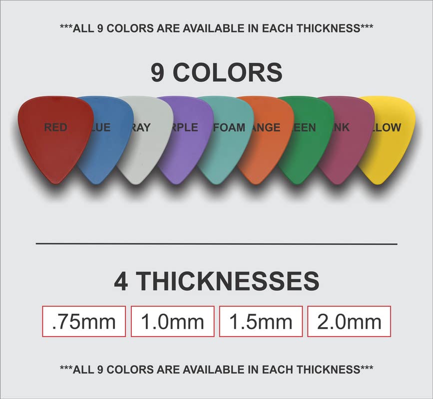 Gravity Gold Series Guitar Picks - Ideal for Beginners and Professionals - Lightweight, Durable, and Provides Superior Grip - Pa