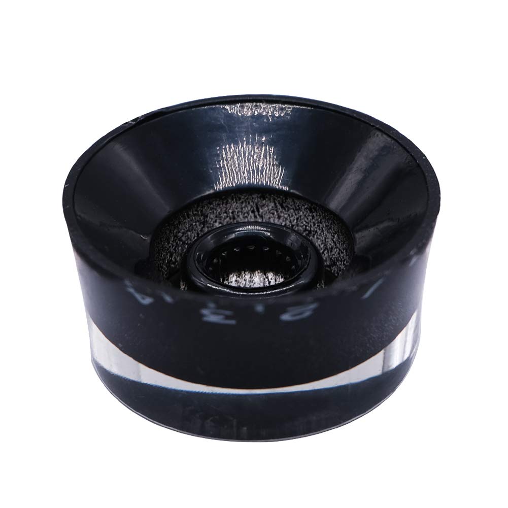 mxuteuk 4pcs Black Guitar Knobs Electric Bass Top Hat Knobs Speed Volume Tone AMP Effect Pedal Control Knobs KNOB-S3