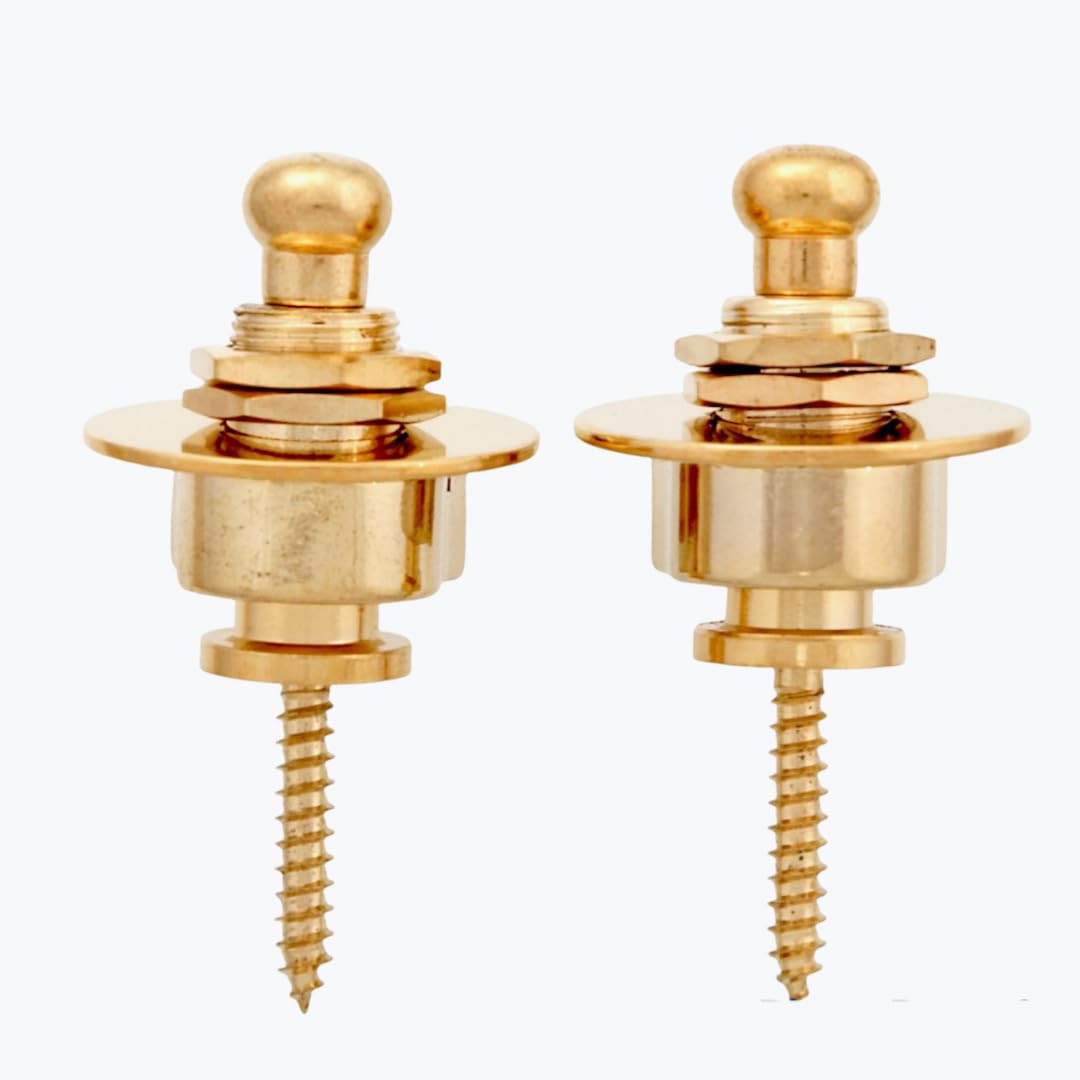 2 Schaller Style Strap Locks Gold Pull to Release Allparts AP-0680-002