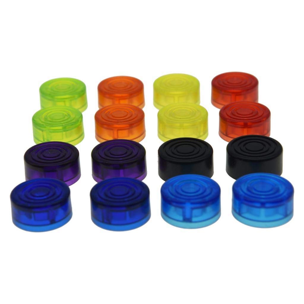 Dopro Guitar Effect Pedal Footswitch Toppers Effect Foot Nail Caps Pedal Protection Cap with Multi Colors 16-Pack