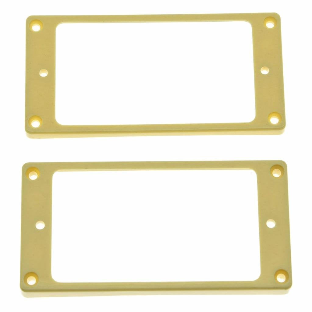 Dopro Set Of 2 Plastic Humbucker Pickup Ring Pickup Mounting Frame Curved Bottom 3 * 5 For Neck And 7 * 9 For Bridge Pickup Crea