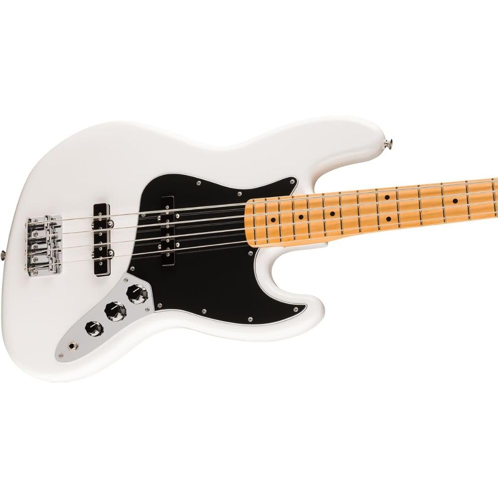 Fender Player II Jazz Bass - Polar White with Maple Fingerboard Bundle with Fender FB620 Electric Bass Gig Bag (Black), 12-Pack