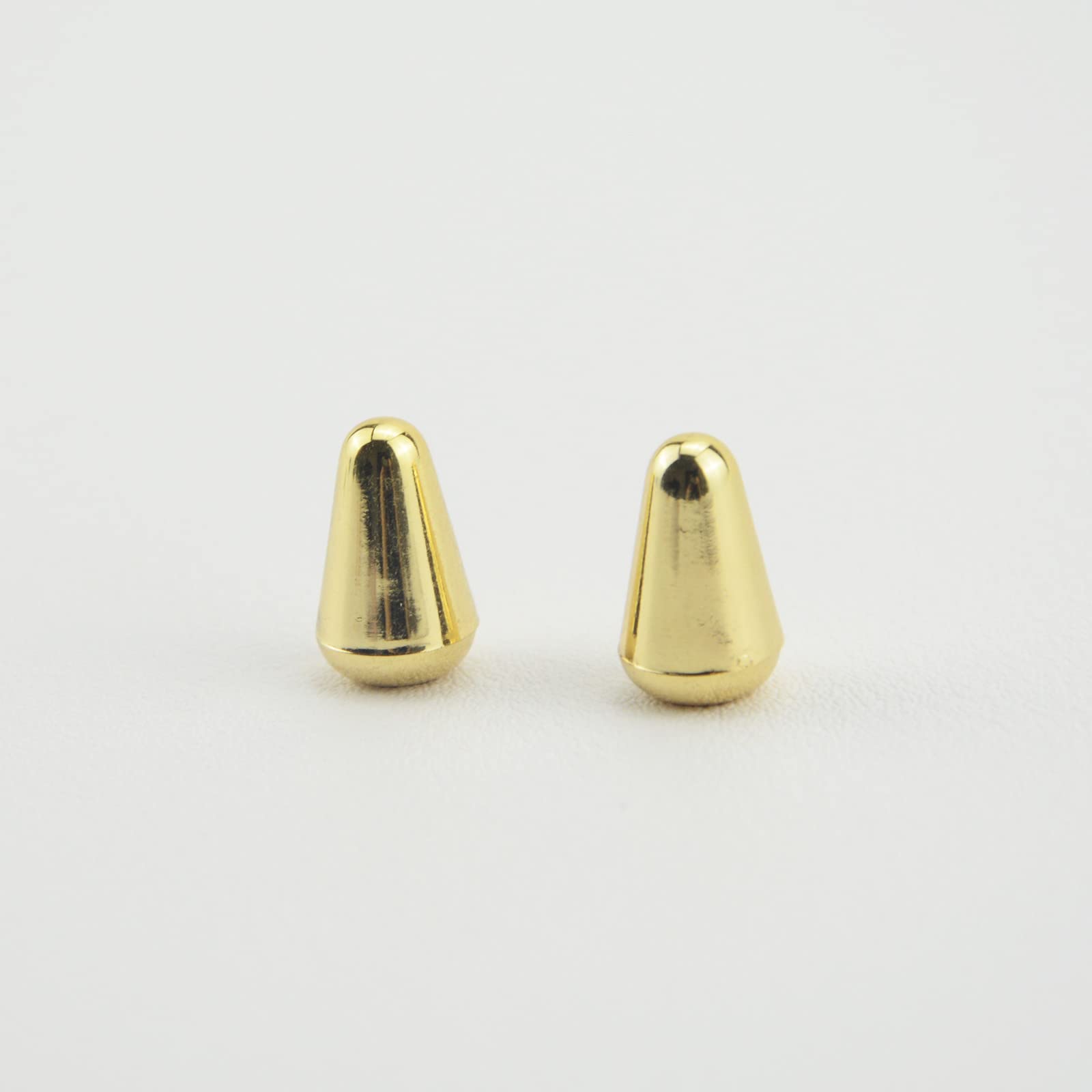 Wwomusic Gold Toggle Switch Tip Knob Caps for Electric Guitar 5 Way Toggle Pickup Selector Switches (2 Pack)