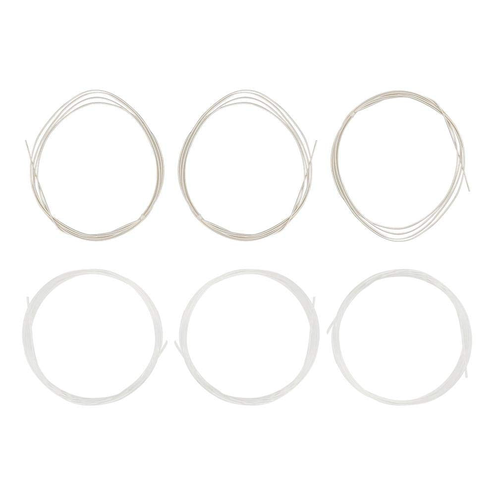 6Pcs/Set Folk Guitar String Replacement Parts Acoustic Guitar Nylon Core Strings Kit Musical Instrument Accessories Performance