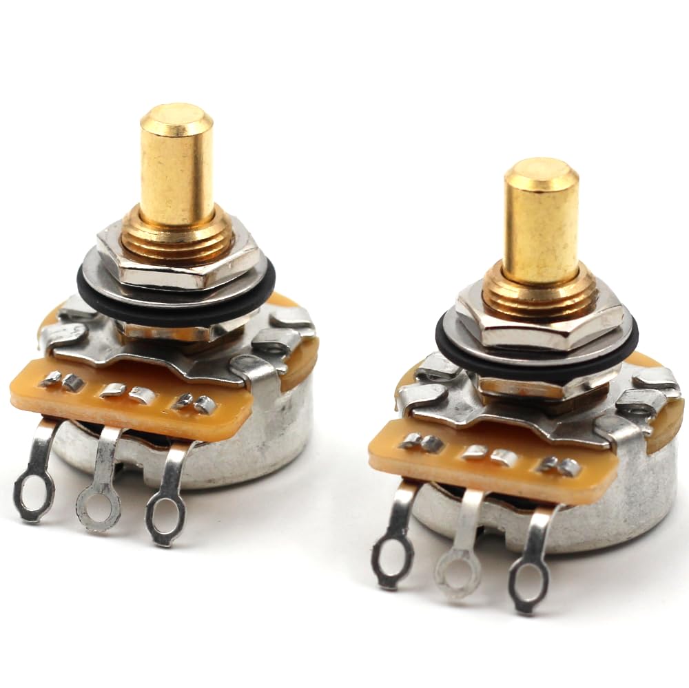 The Art Of Tone Cts 500K Pot Short (3/8 Inch) Solid Shaft, 10% Audio Taper, 10% Tolerance, Pair (2X)