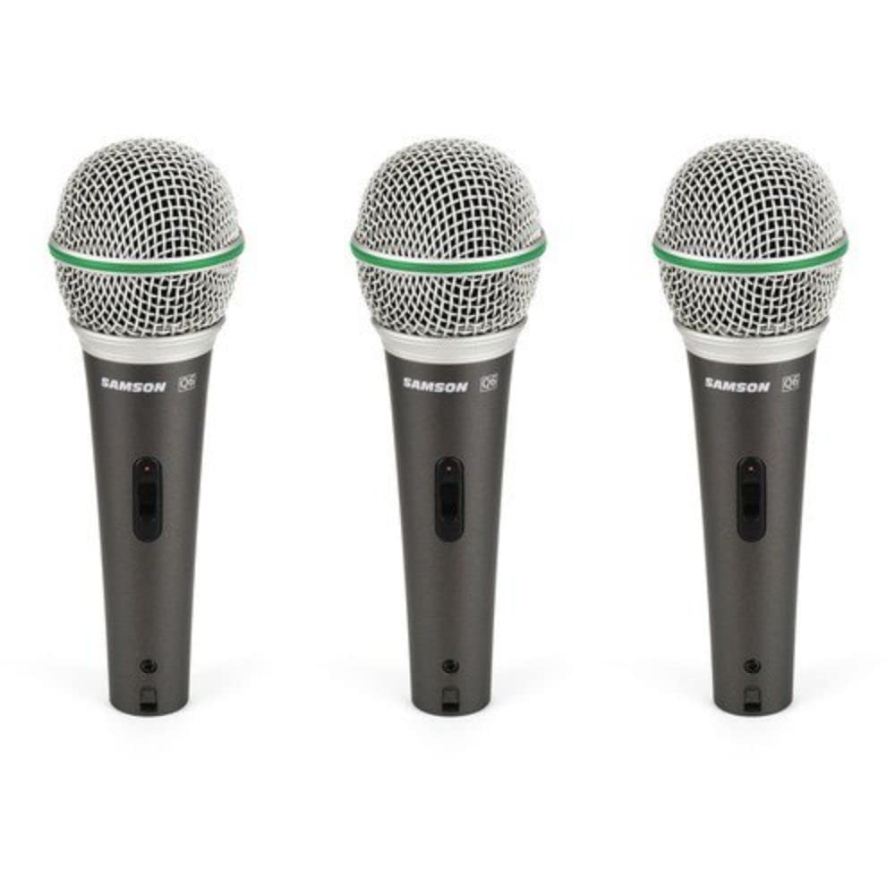 Samson Q6 Xlr Unidirectional Dynamic Microphone, 3-Pack