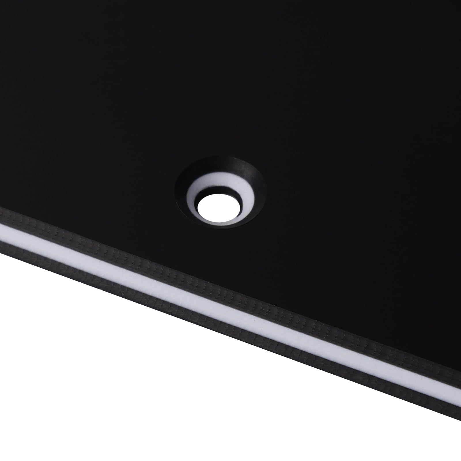 Banworks Electric Guitar 3 Ply Backplate 6-Hole Trem Tremolo Cover for USA/Mexican Fender Standard Strat ST JT/HGB-01 Glossy Bla