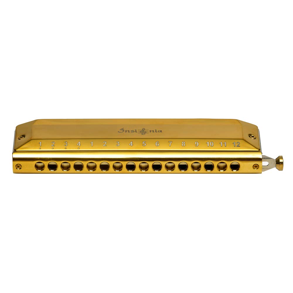 Insignia 16 Hole Chromatic Harmonica (Golden)
