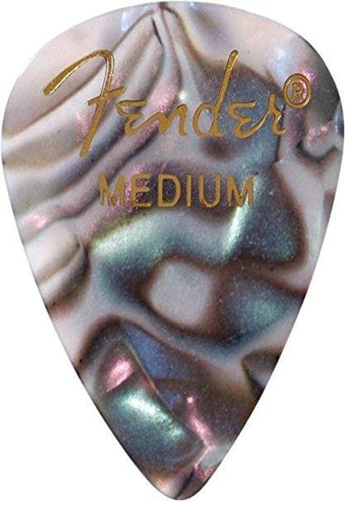 Fender Premium Celluloid Guitar Picks 351 Shape, Abalone, Medium, 144-Pack