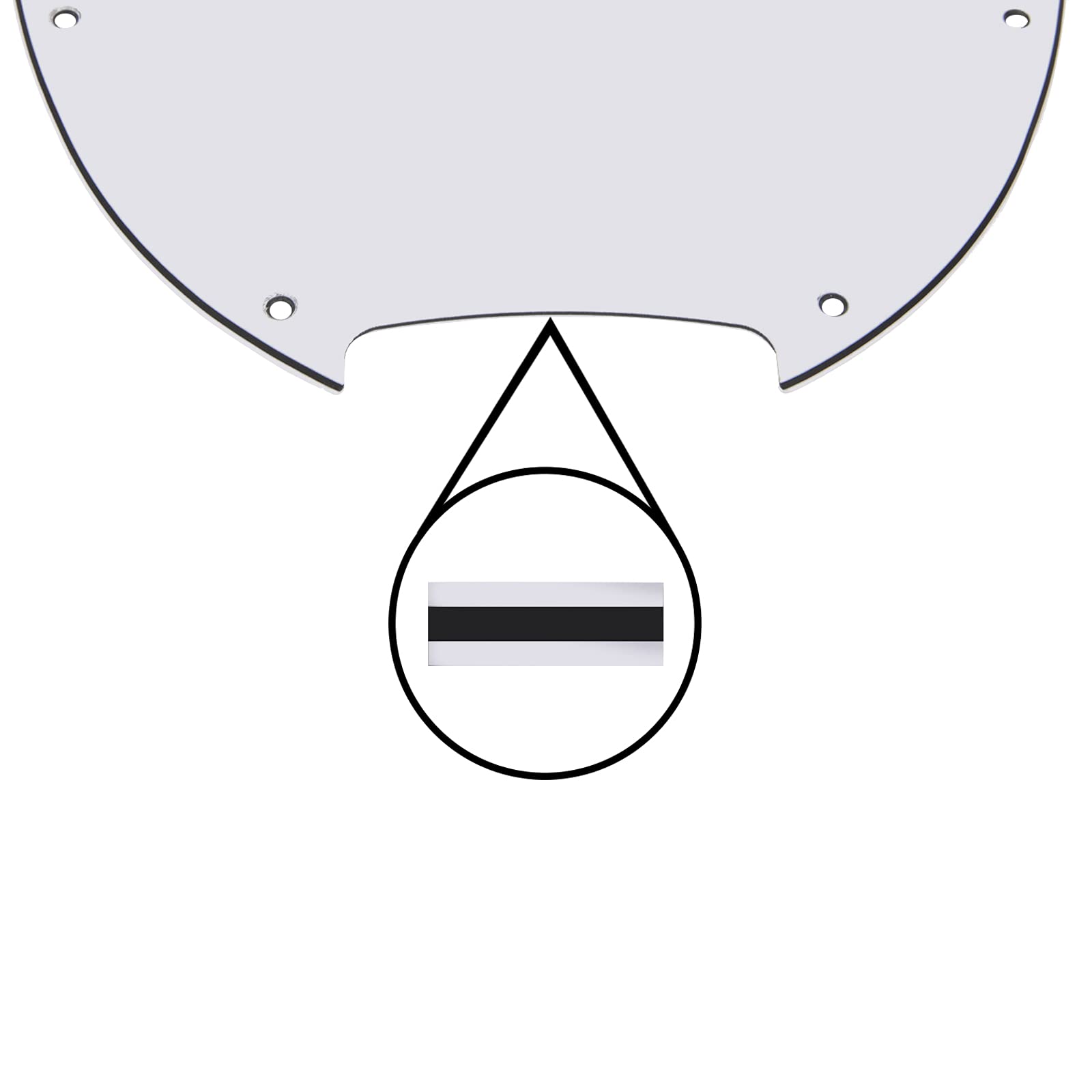 1Pcs Yootones 9 Hole Bass Electric Guitar Pickguard Compatible with MM StingRay 4 String Bass Guitar (3Ply White)