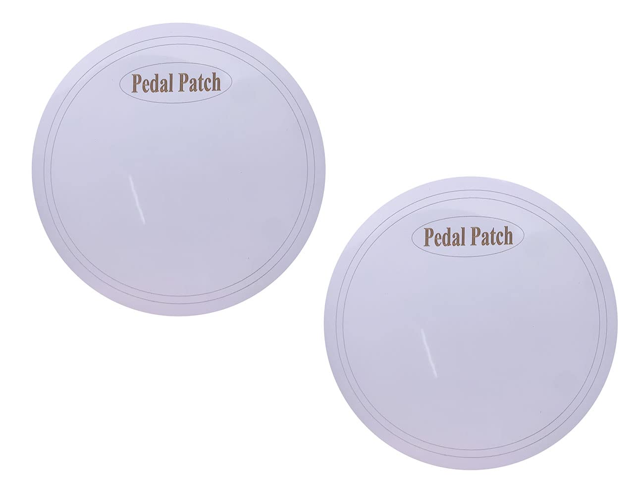 TUOREN Single Pedal Patch Self-Adhesive Drumhead Patch Protector for Kick Bass Durm Parts (White)