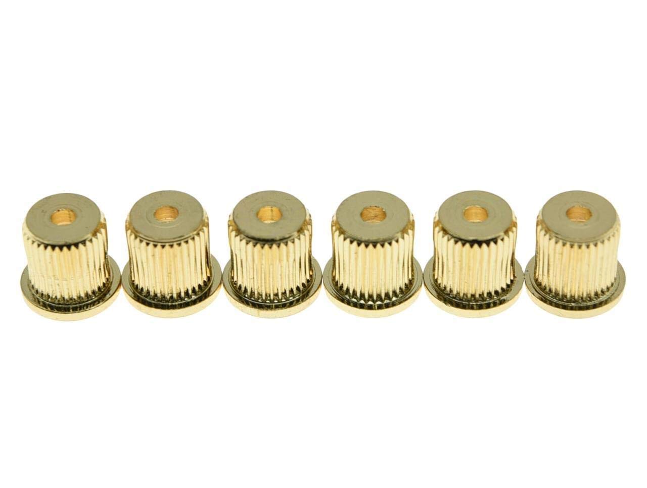 KAISH 6x Gold Guitar String Through Body Ferrule 5/16'' String Ferrules for Tele/Telecaster Made in USA