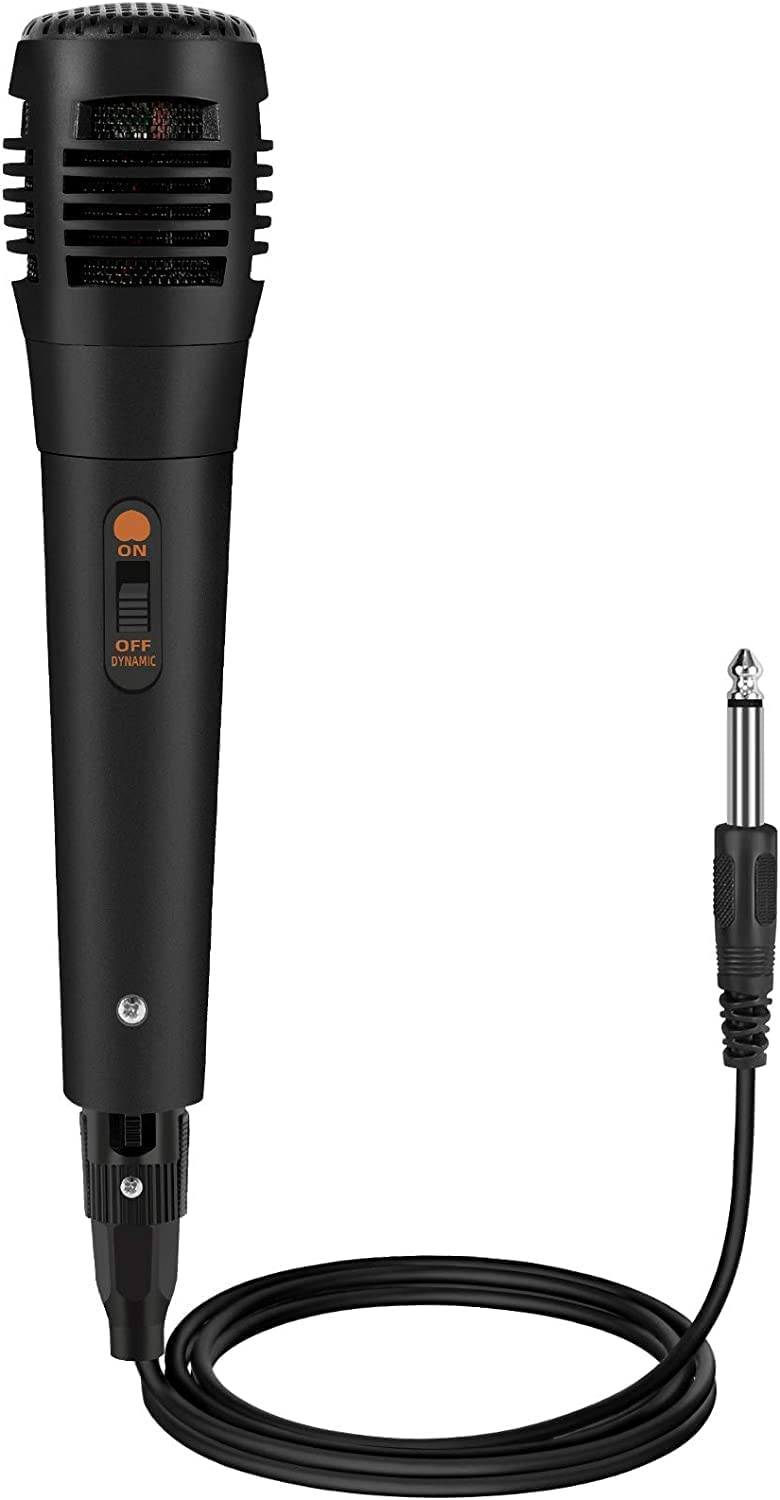 Vrjtec Wired Dynamic Cardioid Microphone For Singing, Wired Handheld Mic With On And Off Switch For Singing, Live Vocal