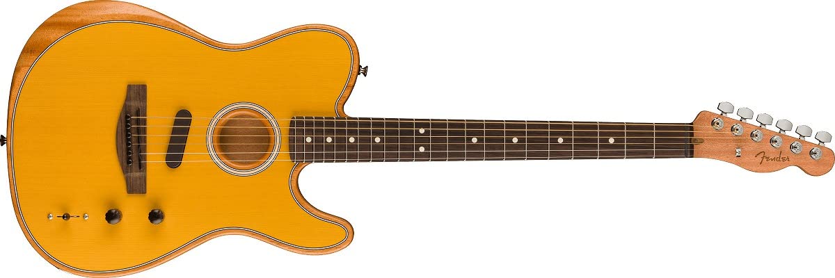 Fender Acoustasonic Player Telecaster Acoustic Electric Guitar, with 2-Year Warranty, Butterscotch Blonde, Rosewood Fingerboard,