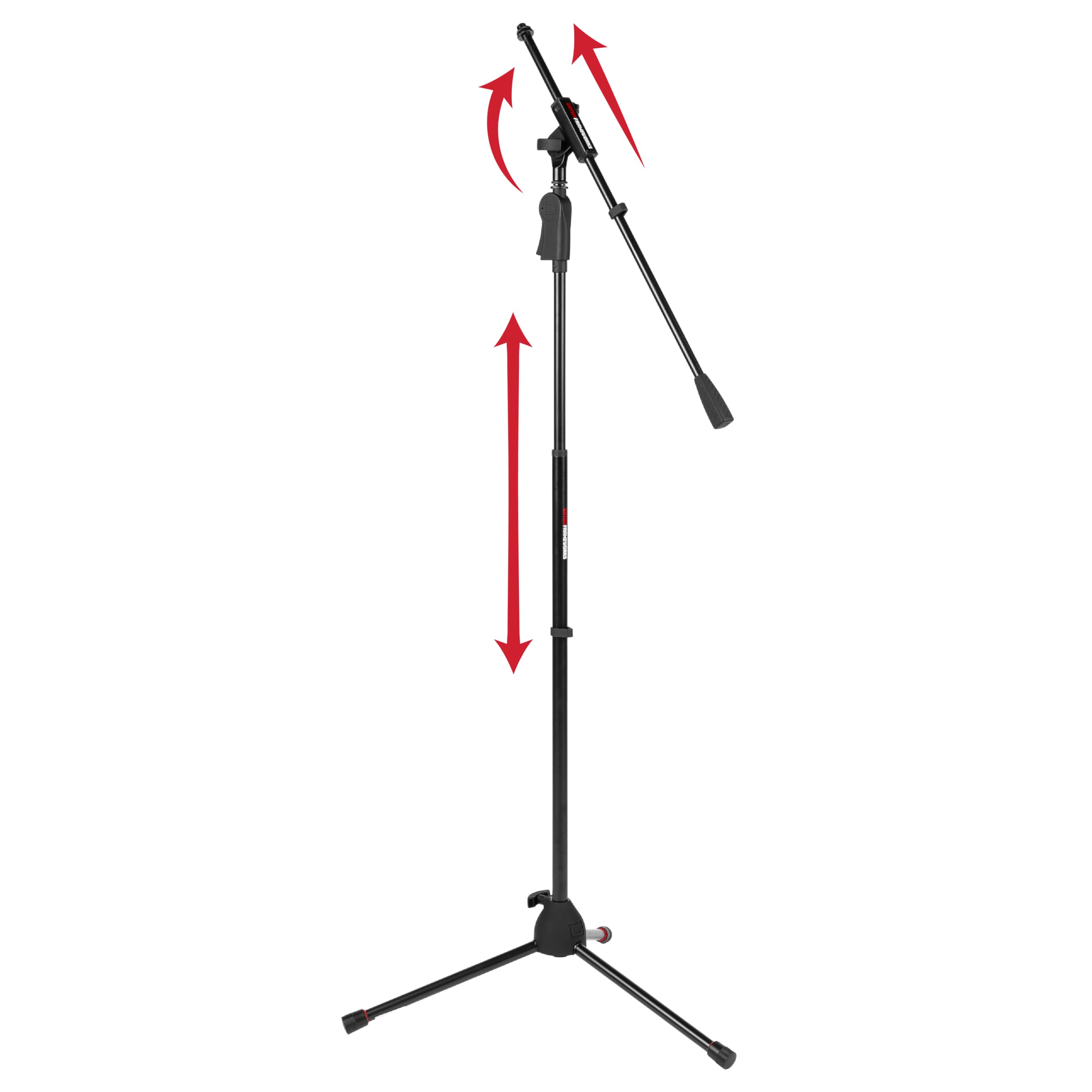 Frameworks Tripod Mic Stand with Single Section Boom and Deluxe One-Handed Clutch
